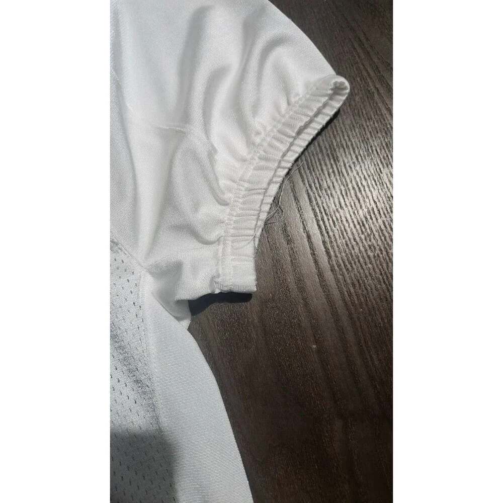 Nike Practice Jersey Football Elastic Short Sleeve Youth Boys White Mesh SZ L